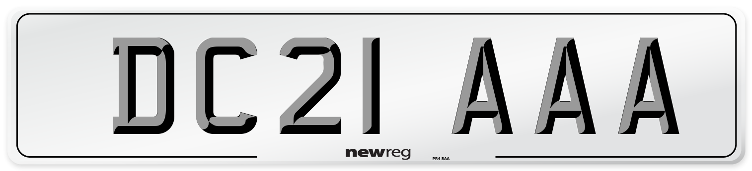 DC21 AAA Number Plate from New Reg